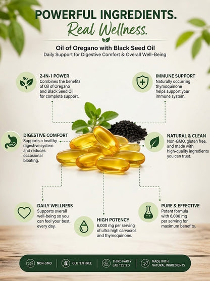 Oil of Oregano with Black Seed Oil